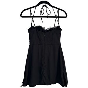 White Fox Womens Black Corset Mini Dress - Size S, Lace Details